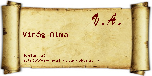 Virág Alma névjegykártya